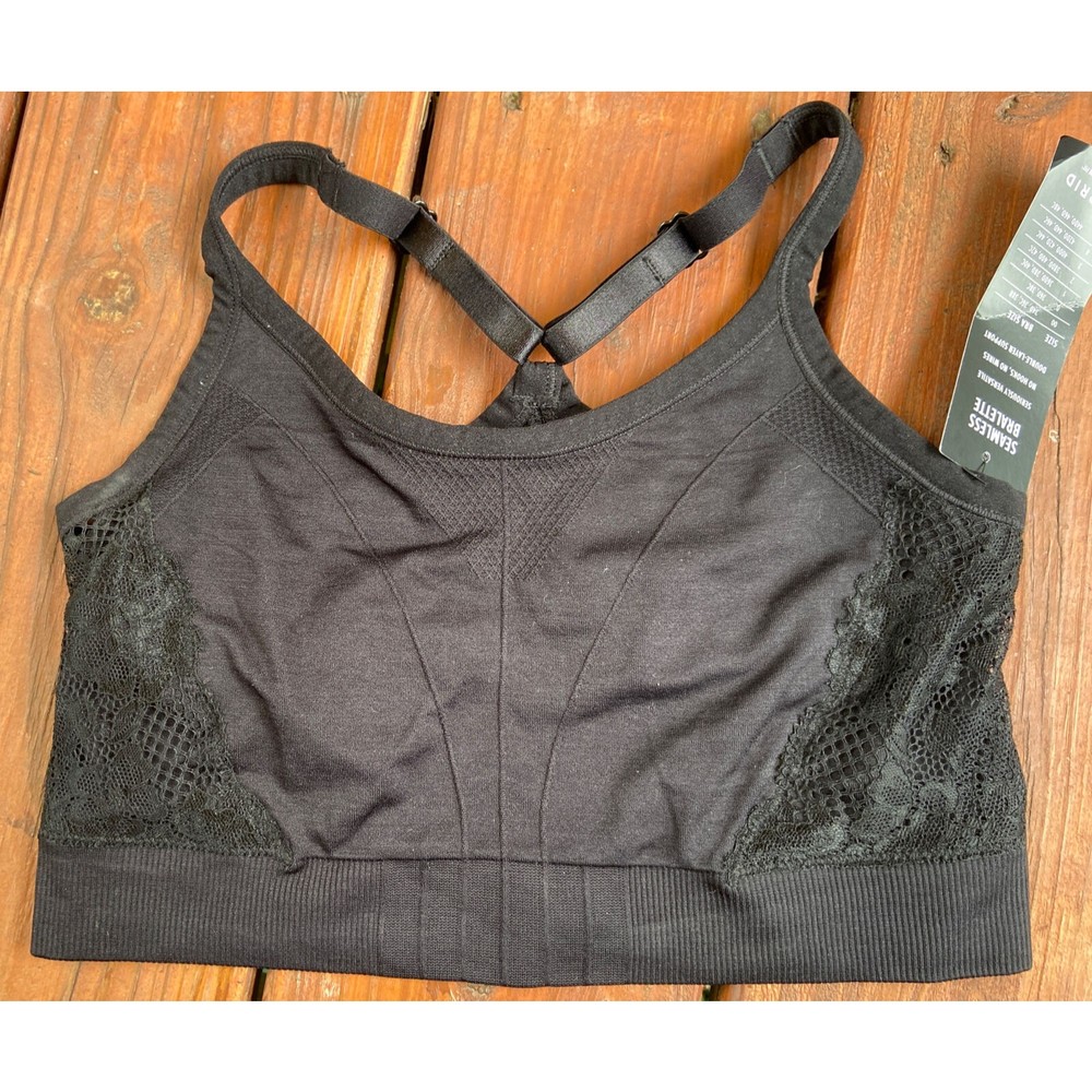 Torrid Seamless Bralette Black Size 00 (34D, 36C, 38B), No Hooks No Wires NWT